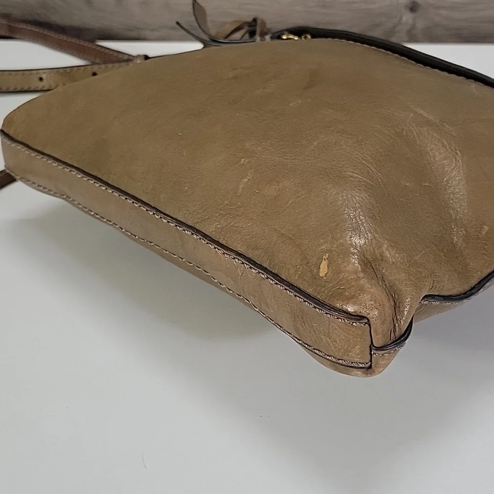 Frye Light Brown Leather Crossbody Bag